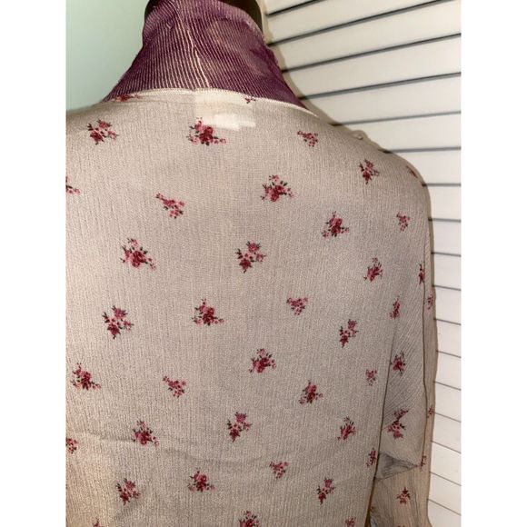 LuLaRoe Tan Long Simply Comfortable Floral Kimono - Small - Picture 5 of 7